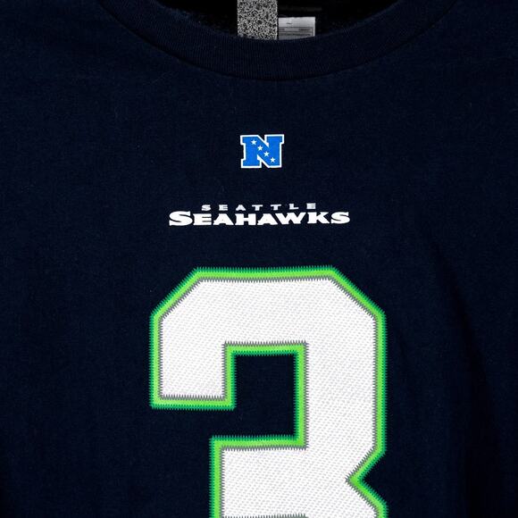 NFL Branded Seattle Seahawks Russell Wilson #3 Long-Sleeve T-Shirt Men's Size XL - Picture 2 of 5